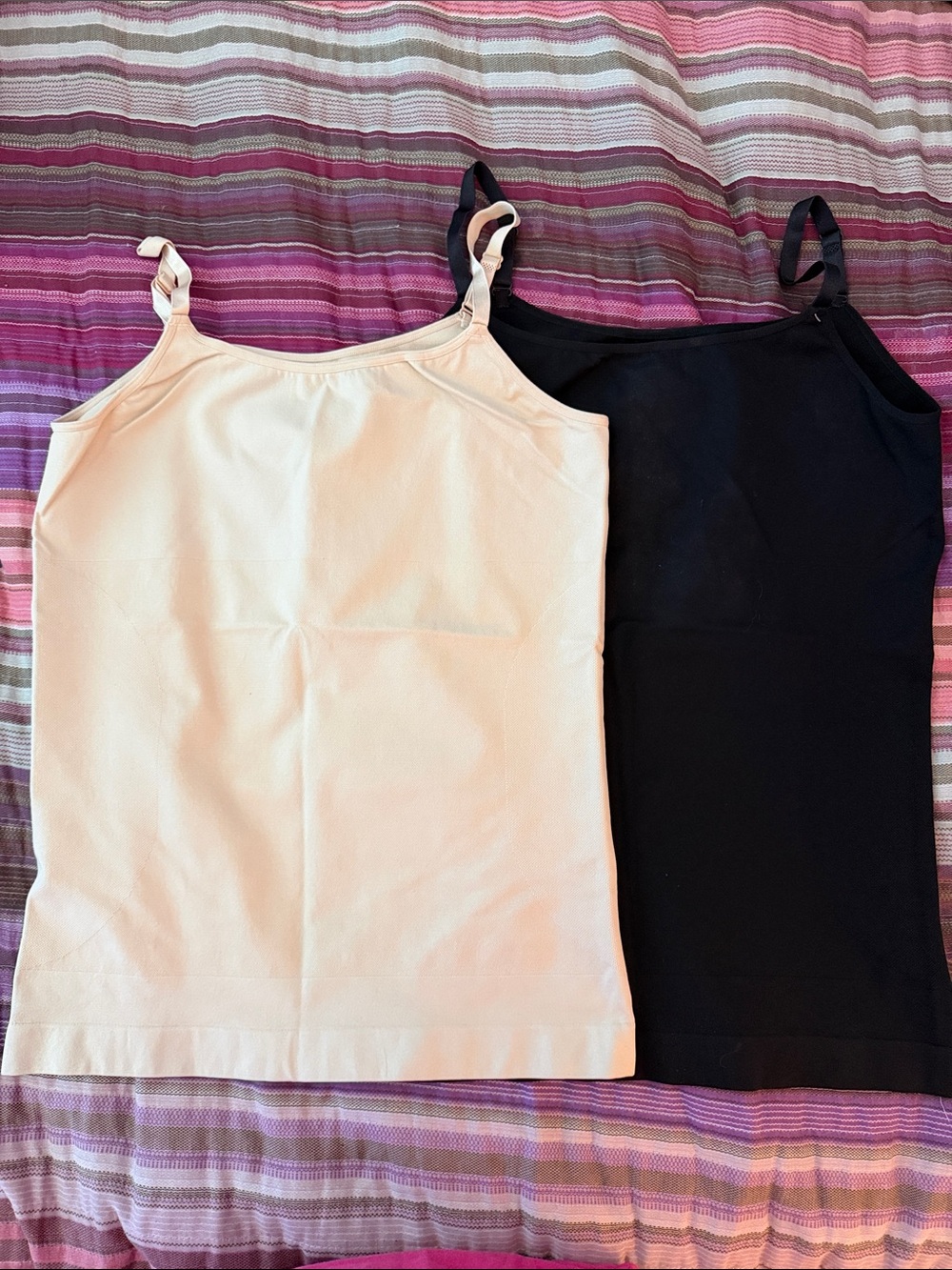 Shapermint Essential Black & CreamTank Tops - Pack of 2